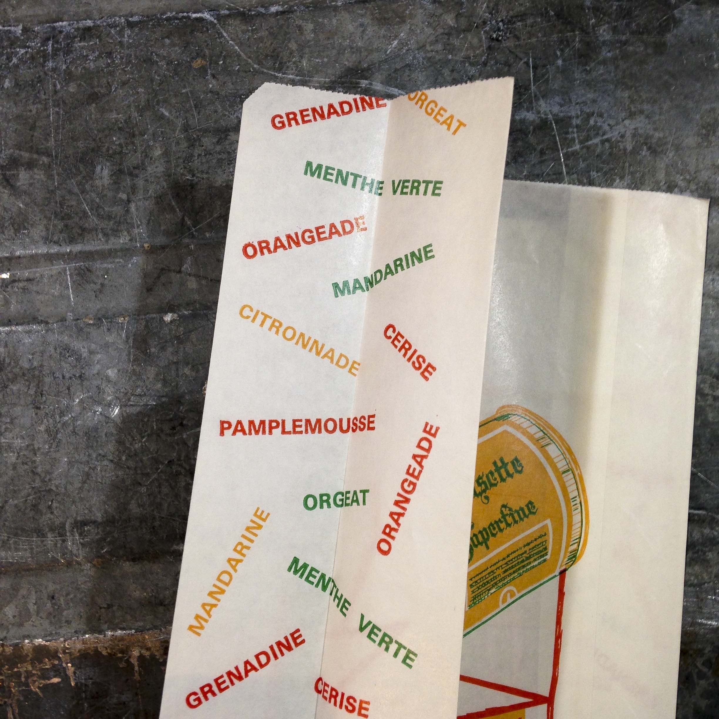 sachet extraits noirot liqueur papier ancien vintage épicerie 1960
