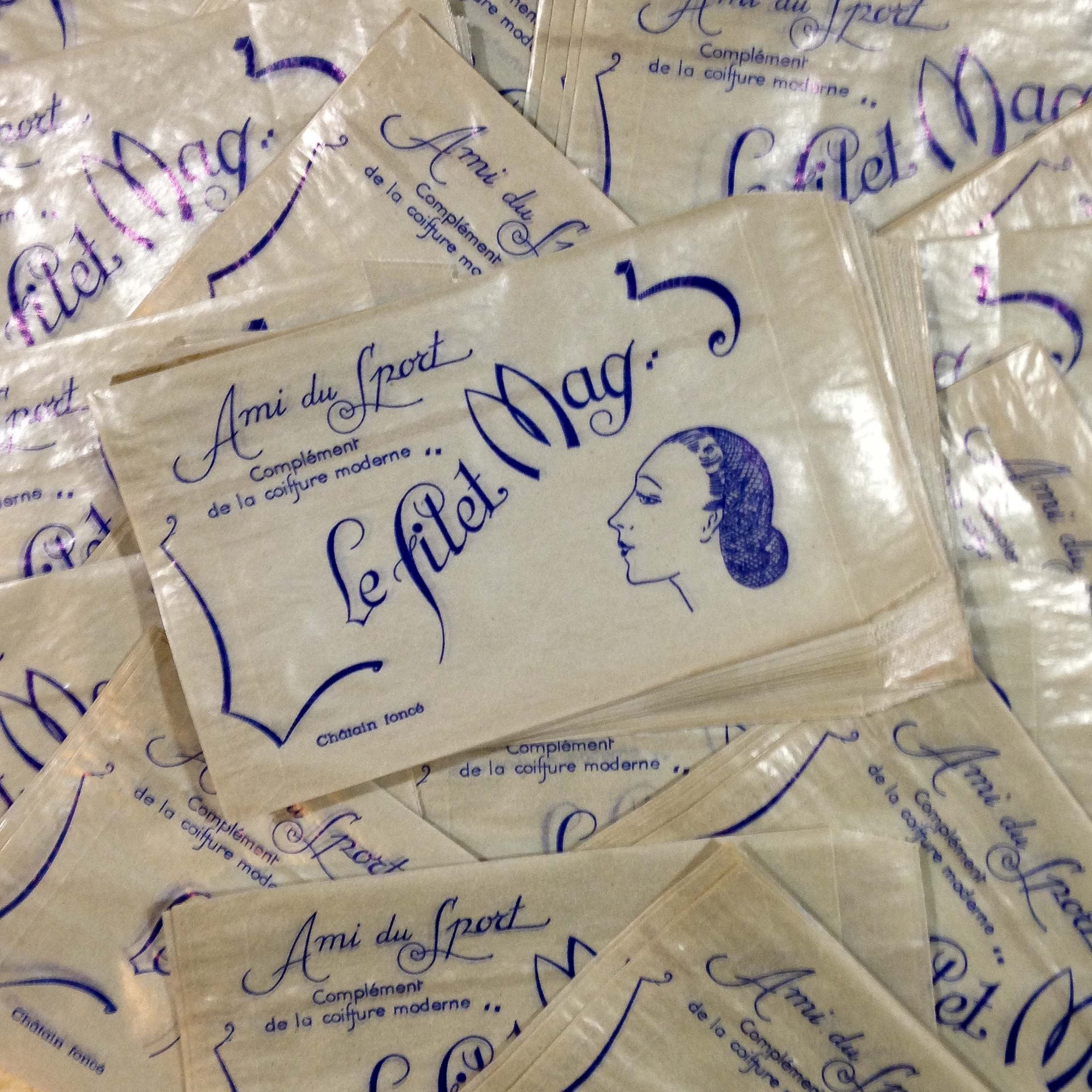 sachet filet mag ancien papier mercerie 1930