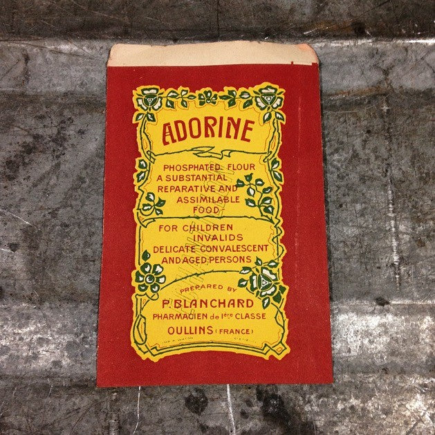pharmacie sachet adorine p.blanchard ancien stock vintage 1920