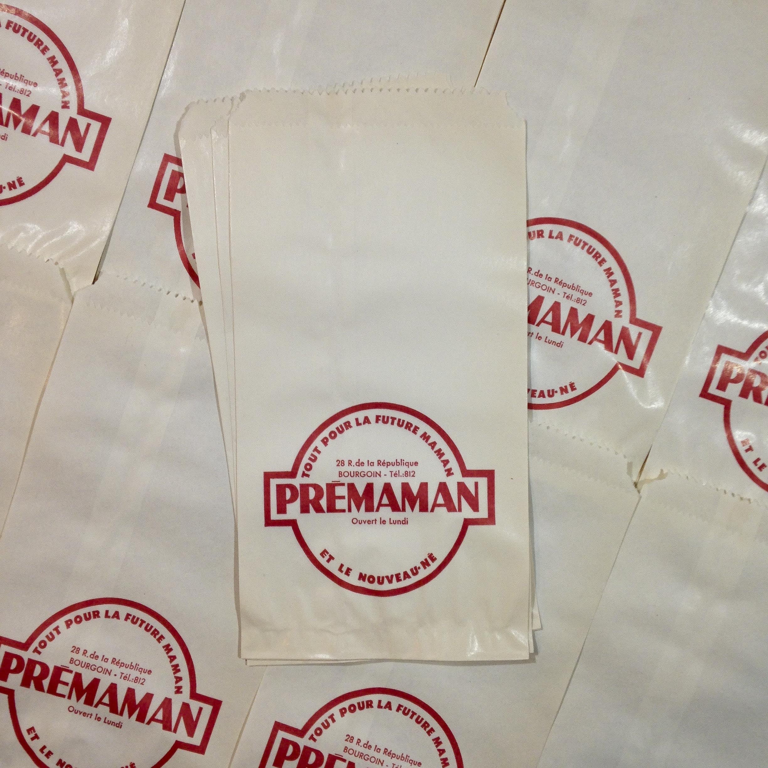 sachet prémaman ancien vintage papier mercerie 1960