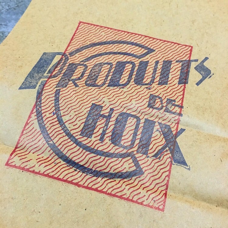 sachet papier petit épicerie produits de choix commerce 1950