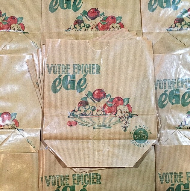 sachet papier égé économie ancien vintage épicerie 1960