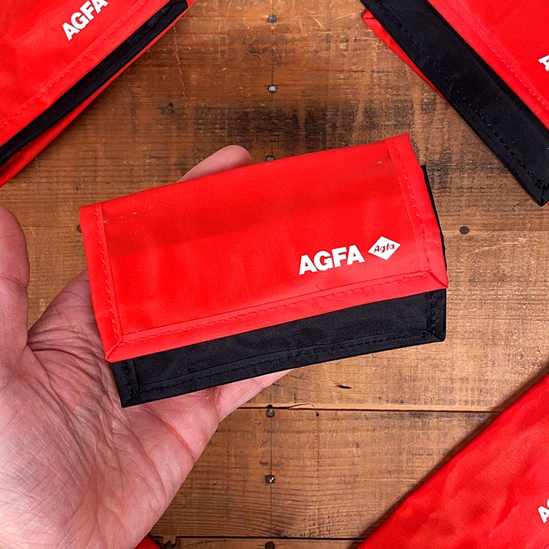 pochette plastique publicitaire agfa photo pellicule 1990 rouge vintage