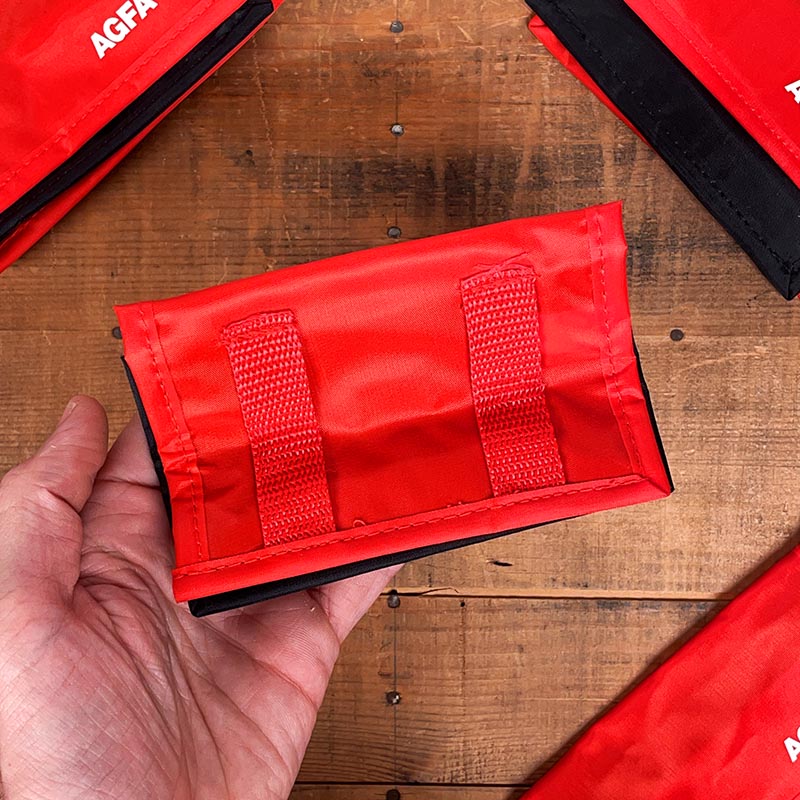 pochette plastique publicitaire agfa photo pellicule 1990 rouge vintage