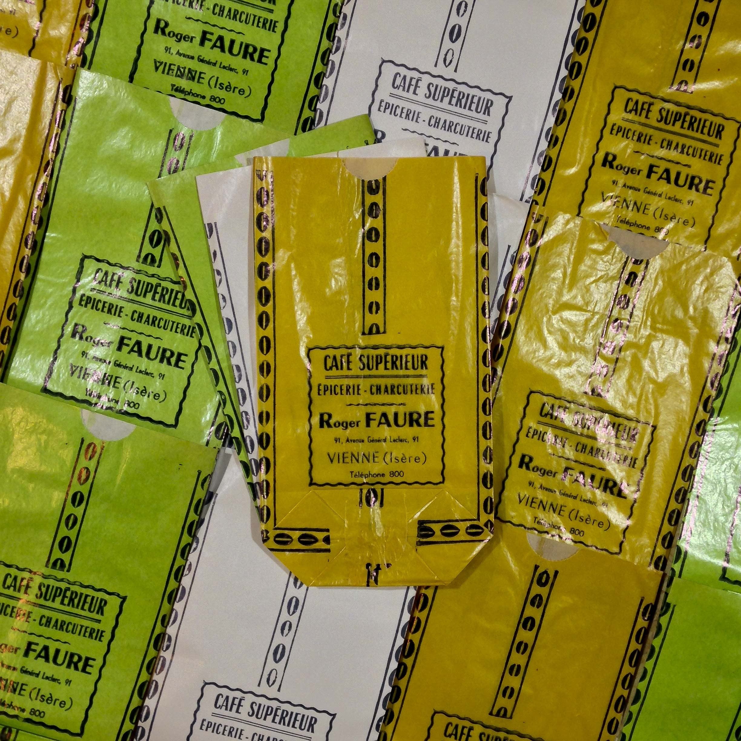 kit sachet faure ancien vintage café épicerie 1960