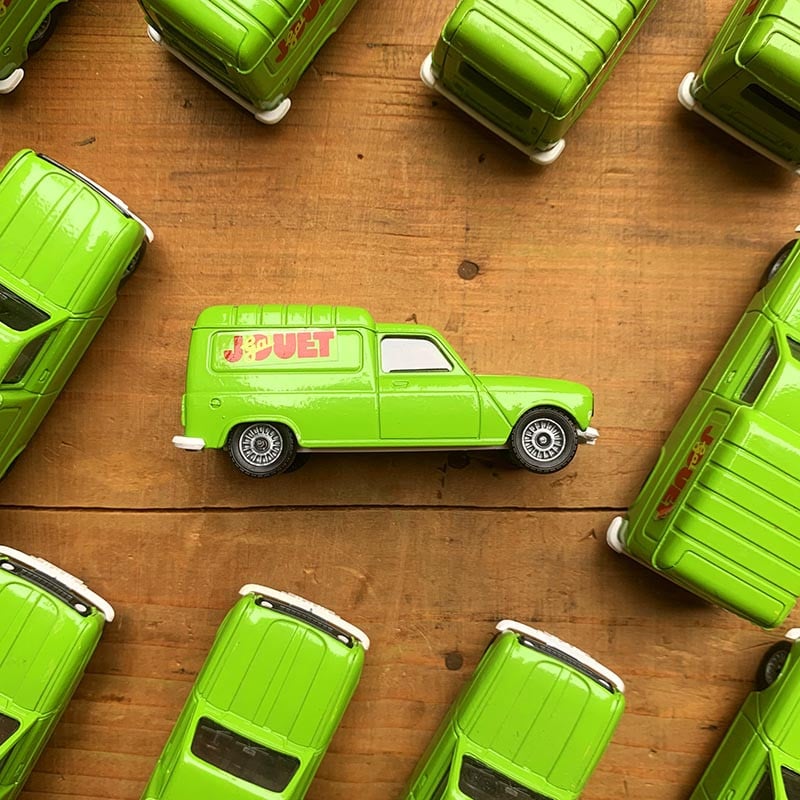 voiture miniature ancienne solido 1983 renault 4 fourgonnette R4 Jouet Gai fabriqué en france vert