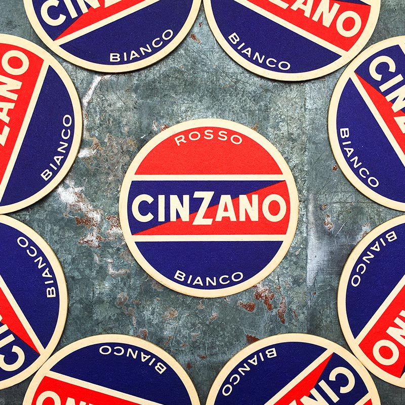 cinzano rosso bianco alcool aperitif sous bock carton ancien vintage alcool 1950 1960