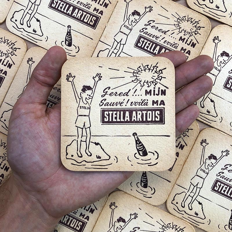 stella artois bière alcool aperitif sous bock carton ancien vintage alcool 1960