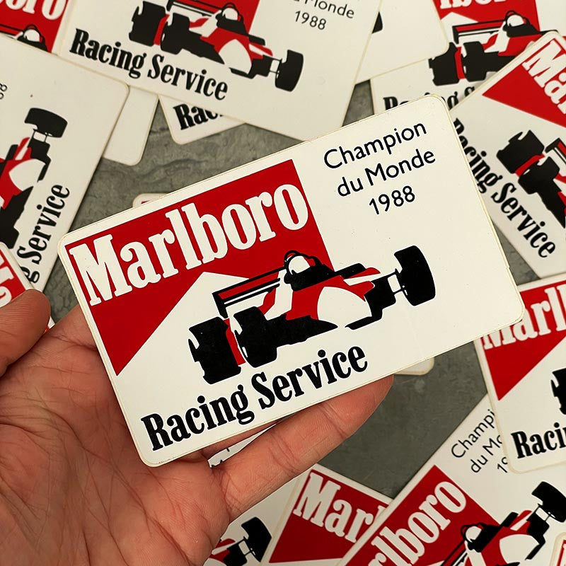 sticker autocollant automobile racing service champion du monde 1988 sport vintage course formule 1 F1
