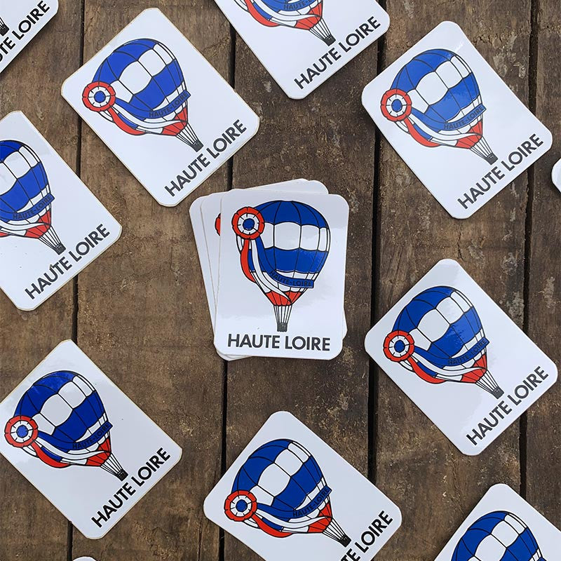 sticker les montgolfières de la haute loire 1995 autocollant ancien vintage cocarde