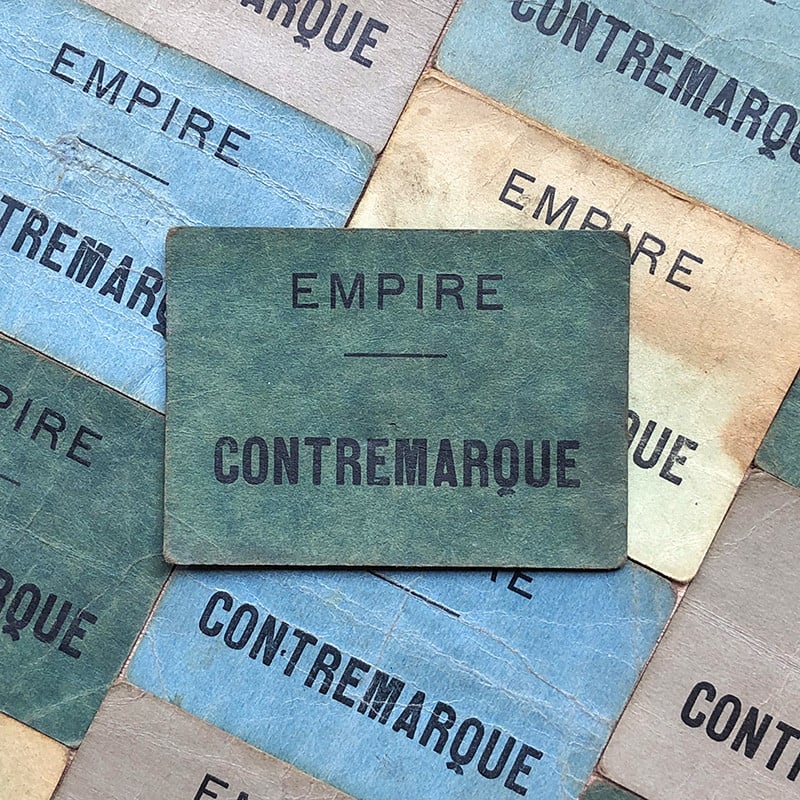 ticket bon échange empire contremarque 1940 ancien vintage papier cartonné