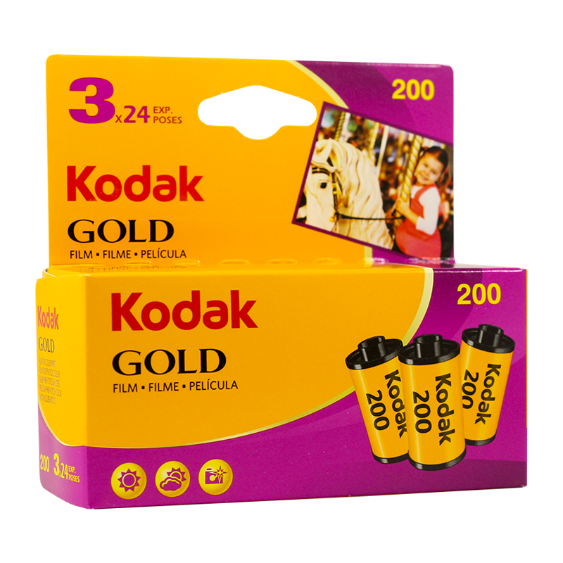 tripack kodak gold 200 35mm pellicule argentique film photo 135 24 poses vintage