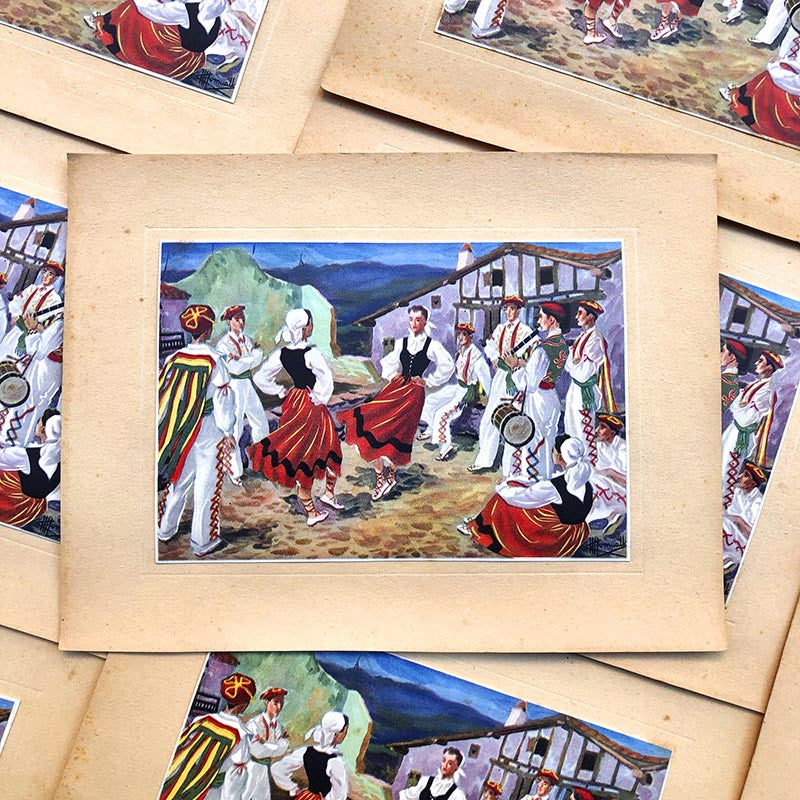 View of Traditional Basque Dance 1950