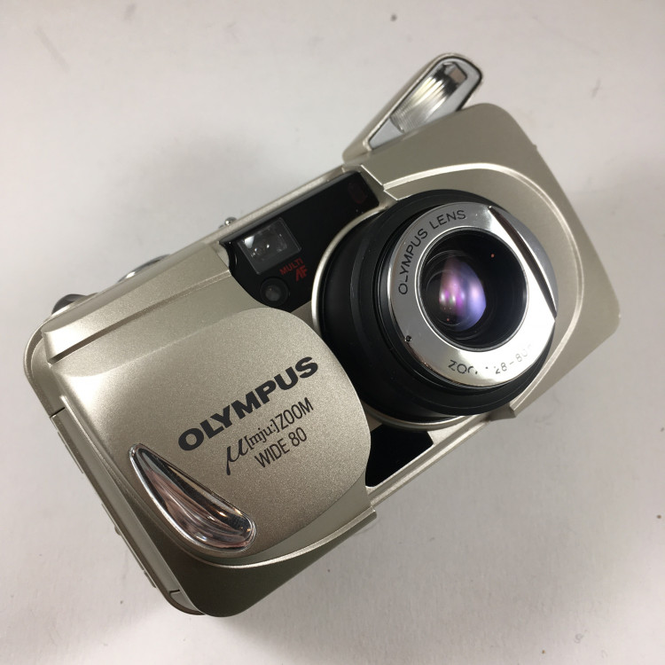 olympus mju zoom wide 80 28mm 35mm  point and shoot  1998 135 argentique