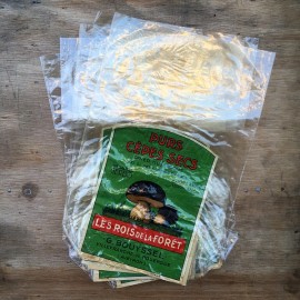sachet plastique ancien emballage vintage cepes champignon les rois de la foret