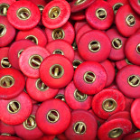pants button trousers red gold golden 17mm wood antique vintage military army french