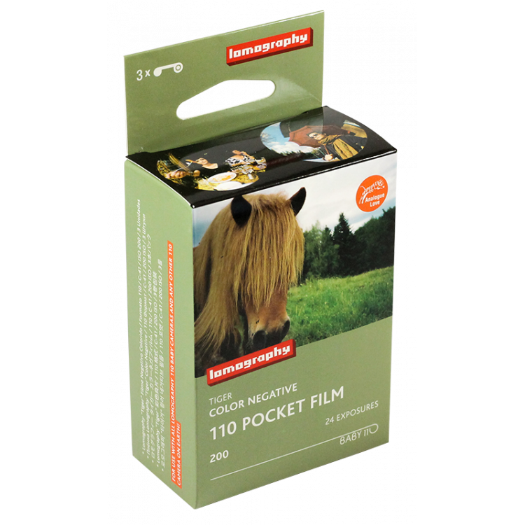 pack 3 lomography lomo 200 iso film analog 110 mini pocket film color tiger negative 200