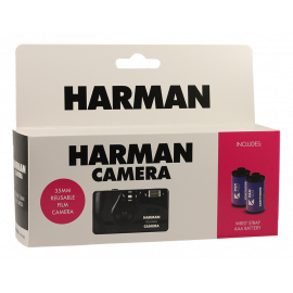 Harman Camera Appareil 35mm réutilisable flash 400 Iso argentique Vintage