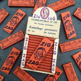 petit cahier ancien zig zag feuille a rouler vintage 1930 1940 zouave cigarette tabac