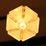 Opaline ancienne luminaire suspension verre art déco diamant vintage 1930