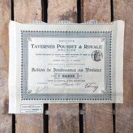 tavernes pousset royale restaurant 1912 1910 stock option antique vintage paper printing factory