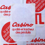 sachet casino rtl radio grand papier ancien vintage épicerie 1960