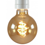 ampoule led e27 électricité quincaillerie lampe globe 5w 95mm gold doré or spirale 250lm 250 lumen