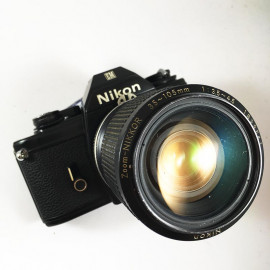 nikon em nikkor zoom 35-105mm 3.5 4.5 reflex argentique film pellicules photographie 24 36 135