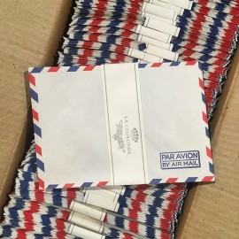 stock ancien lot 25 enveloppes enveloppe vintage air mail bleu blanc rouge liseré 1960 avion