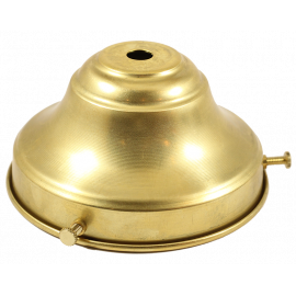 brass glass holder 100mm screw hold opaline metal metallic socket antique vintage
