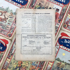 novel paper book un tour du monde en aeroplane arnould galopin compte h de la vaux antique vintage 1919 1920