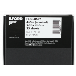 ilford harman fb glossy direct positif photo paper black and white fiber based 25 pieces 4x5 9.96 12.5 cm sheets