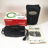 Canon camera analog prima zoom 70f noir 35mm compact autofocus zoom 35mm 70mm 4.2 7.8 point and shoot box