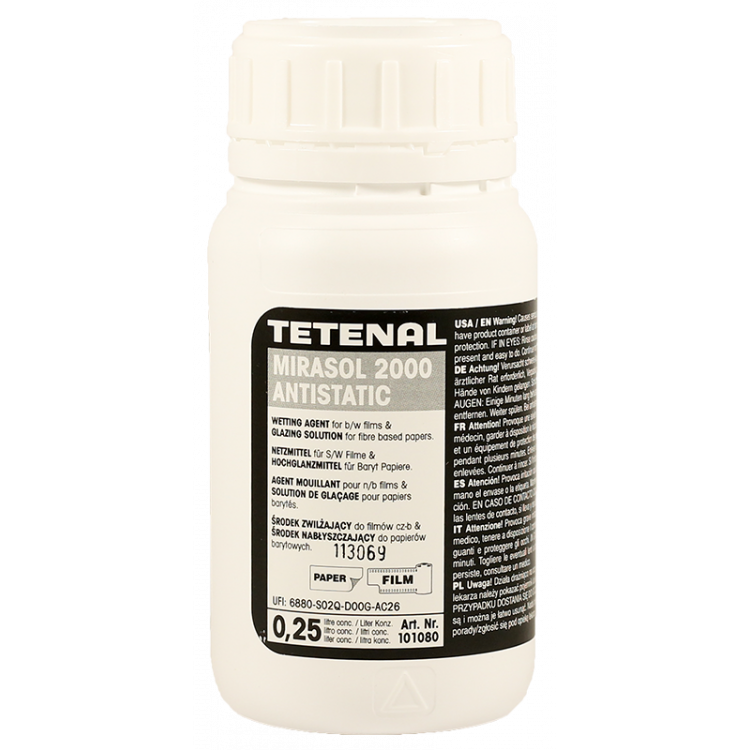 tetenal mirasol 2000 antistatic anti-bacterial wetting agent glazing solution black and white films papers