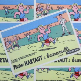 vintage blotting paper advertising antique 1950 1960 pasta hartaut and scaramelli