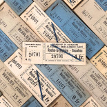 pack of 100 tickets numbered unique vintage old antique 1930 paper firminy loire france printed bus car transport bundle