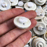 ceramic china snail white antique vintage button haberdashery 1920 1930 27mm costum