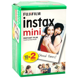 bipack twin double pack set fuji instax mini instant film color white frame vintage 2 films