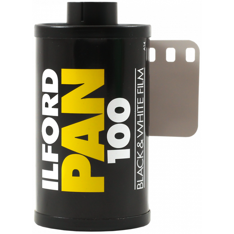 ilford pan 100 iso asa panchromatic film black and white photography 135 35mm