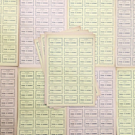 carte étiquette ancien vintage papier école communale gardien gardiennage garderie enfant élève 1940