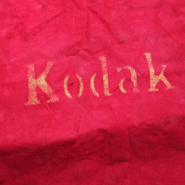 fabric bag red yellow kodak industry laboratory chalon sur saone vintage antique 1950 1960 1970 photo photography