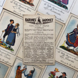 antique vintage farines jammet plain flour illustrated advertising card vieilles provinces 1950