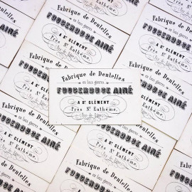 business card vintage paper 1900 lace manufacturer workshop small french france