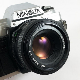 minolta x-300 x300 chrome 135 reflex appareil argentique 35mm vintage ancien mc rokkor 50mm 2 f2