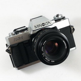 minolta xg1 rokkor md 50mm 2 vintage analog camera reflex chrome 24 36 film camera