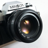 minolta xg1 md 50mm 2 appareil argentique ancien reflex auto mode xg-1 24 36 chrome