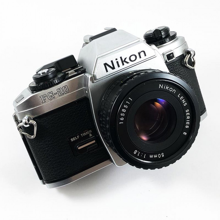 Nikon fg-20 reflex 35mm 50mm 1.8 series e argentique photographie 24 36 135 chrome