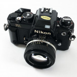 appareil reflex argentique nikon fa noir nikkor 50mm 1.4 ais 35mm film pellicule ancien photo