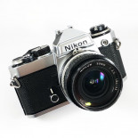 nikon fe nikkor lens 20mm 3.5 super wide angle 35mm reflex analog film vintage analog camera reflex chrome