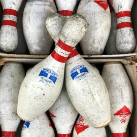 quille de bowling ancienne wibc abc 1970 1980 plastic coated vintage véritable américiane usa us